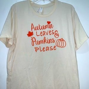 Autumn Leaves & Pumpkins Please T-Shirt